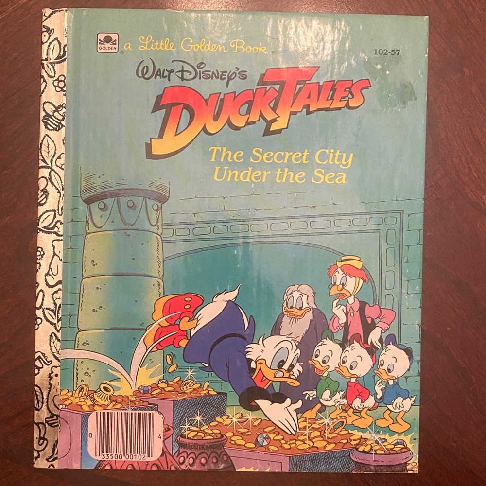 Disney DuckTales “The Secret City Under the Sea” A Little Golden Book 1990 Print